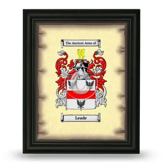 Leade Coat of Arms Framed - Black