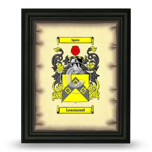 Learmond Coat of Arms Framed - Black