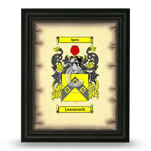 Learmouth Coat of Arms Framed - Black