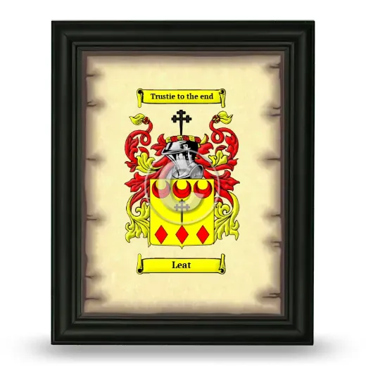 Leat Coat of Arms Framed - Black