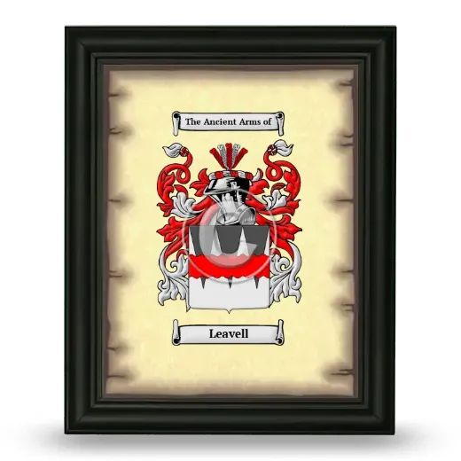 Leavell Coat of Arms Framed - Black