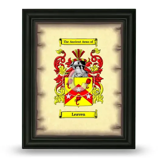 Leaven Coat of Arms Framed - Black