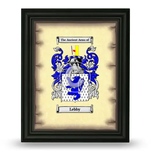 Lebby Coat of Arms Framed - Black