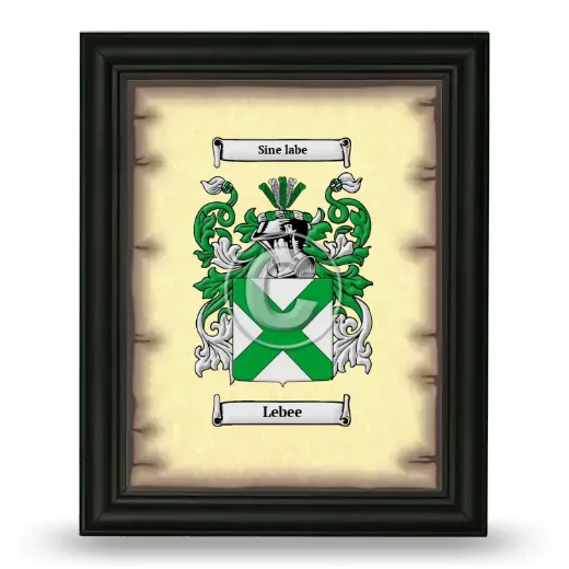 Lebee Coat of Arms Framed - Black