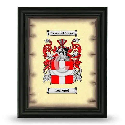 Lechepel Coat of Arms Framed - Black