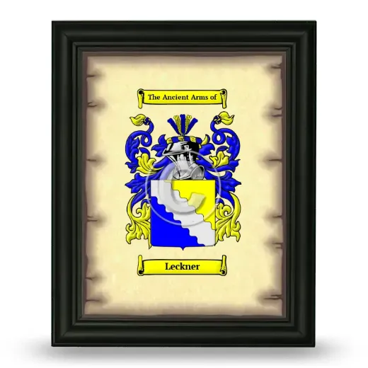 Leckner Coat of Arms Framed - Black