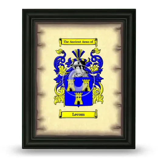 Lecom Coat of Arms Framed - Black