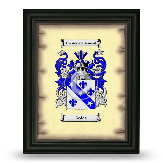 Ledes Coat of Arms Framed - Black