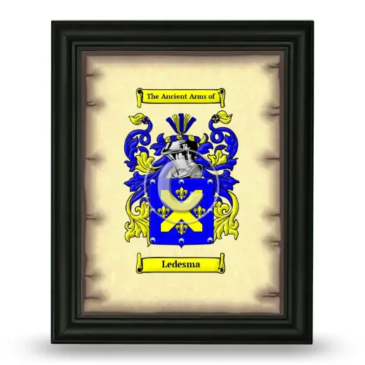 Ledesma Coat of Arms Framed - Black