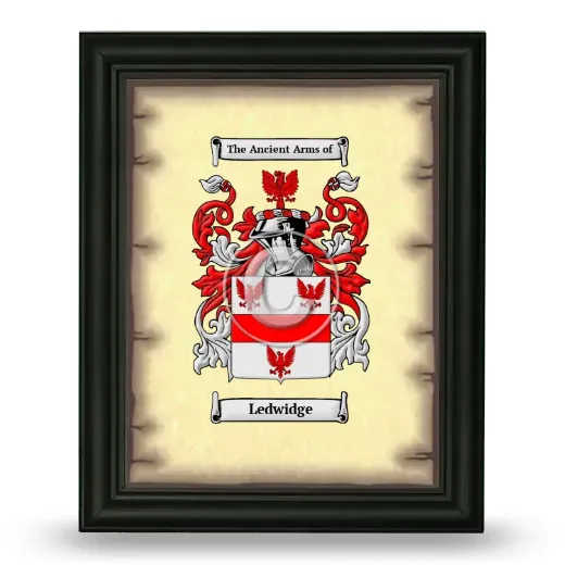 Ledwidge Coat of Arms Framed - Black