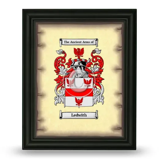 Ledwith Coat of Arms Framed - Black