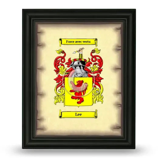 Lee Coat of Arms Framed - Black