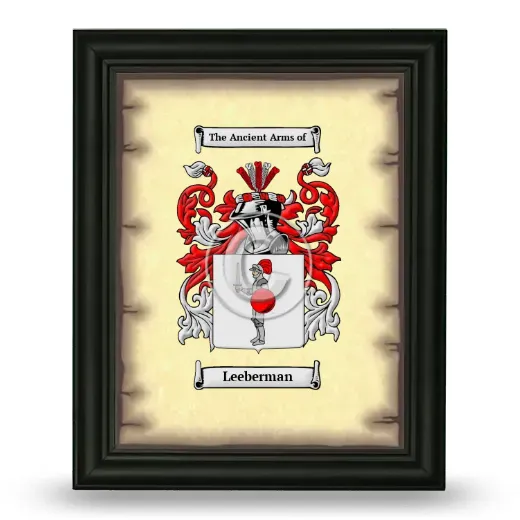 Leeberman Coat of Arms Framed - Black