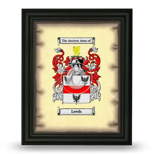 Leeds Coat of Arms Framed - Black