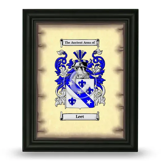 Leet Coat of Arms Framed - Black