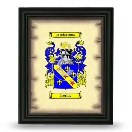 Leethly Coat of Arms Framed - Black