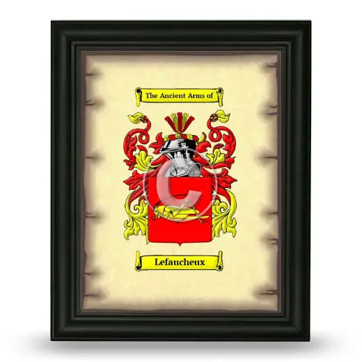 Lefaucheux Coat of Arms Framed - Black