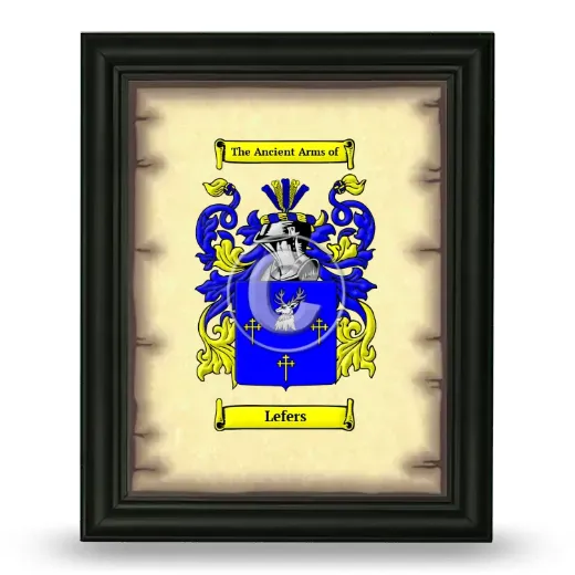 Lefers Coat of Arms Framed - Black