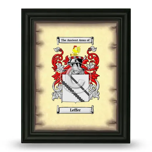 Leffer Coat of Arms Framed - Black