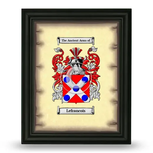 Lefrancois Coat of Arms Framed - Black