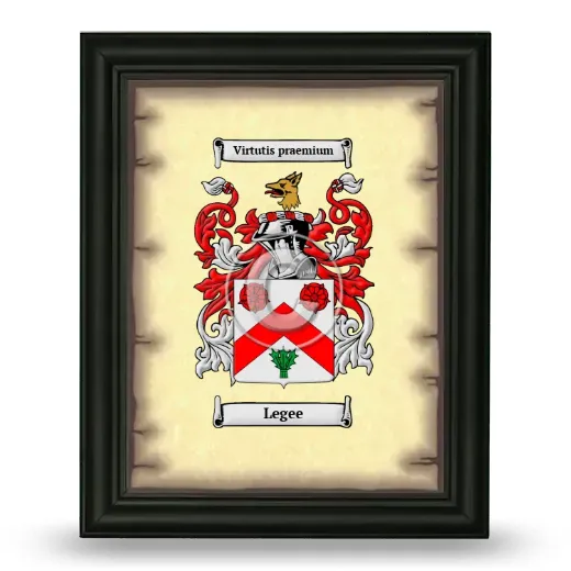Legee Coat of Arms Framed - Black