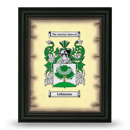 Lehmann Coat of Arms Framed - Black