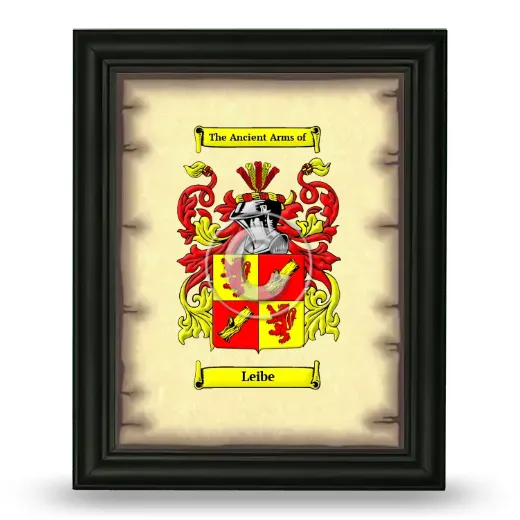 Leibe Coat of Arms Framed - Black