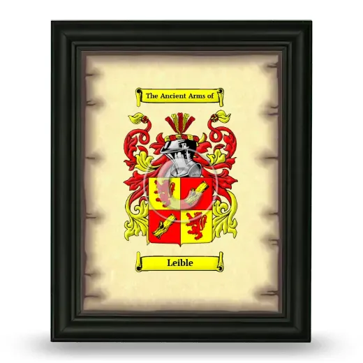 Leible Coat of Arms Framed - Black