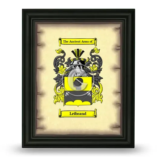 Leibrand Coat of Arms Framed - Black