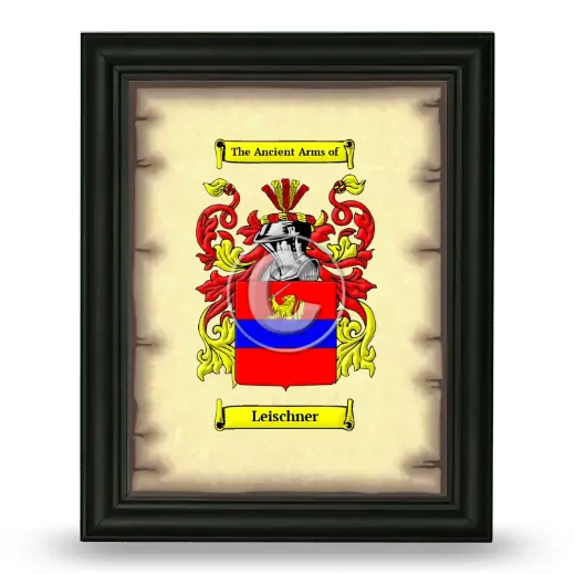 Leischner Coat of Arms Framed - Black
