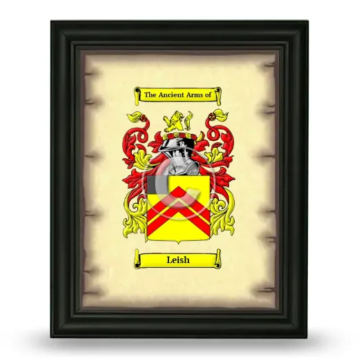 Leish Coat of Arms Framed - Black