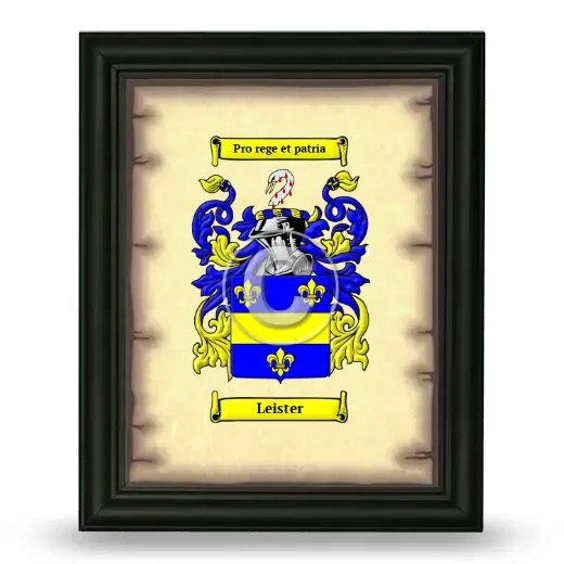 Leister Coat of Arms Framed - Black