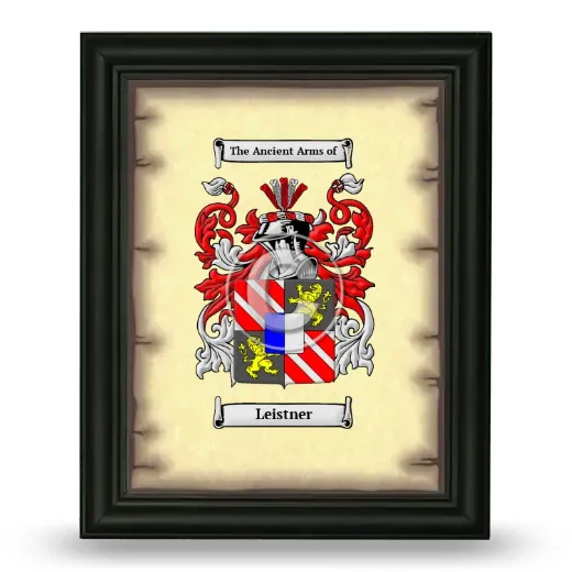 Leistner Coat of Arms Framed - Black