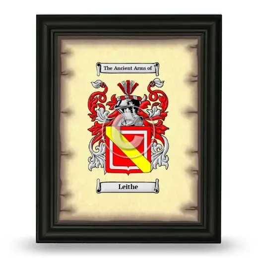 Leithe Coat of Arms Framed - Black