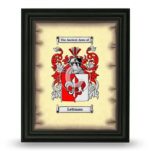 Leitman Coat of Arms Framed - Black