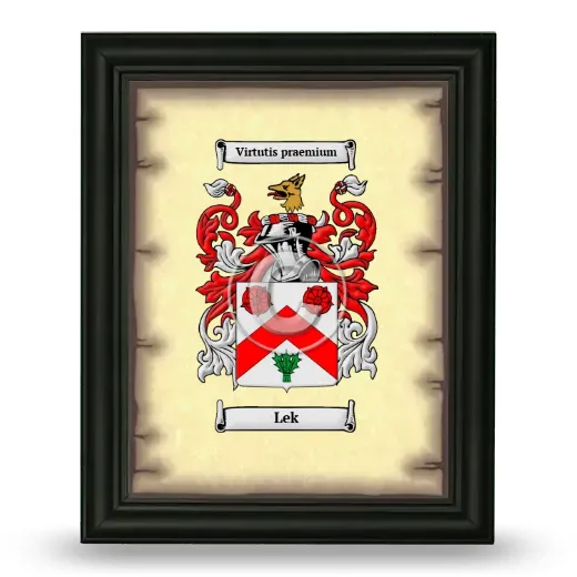 Lek Coat of Arms Framed - Black