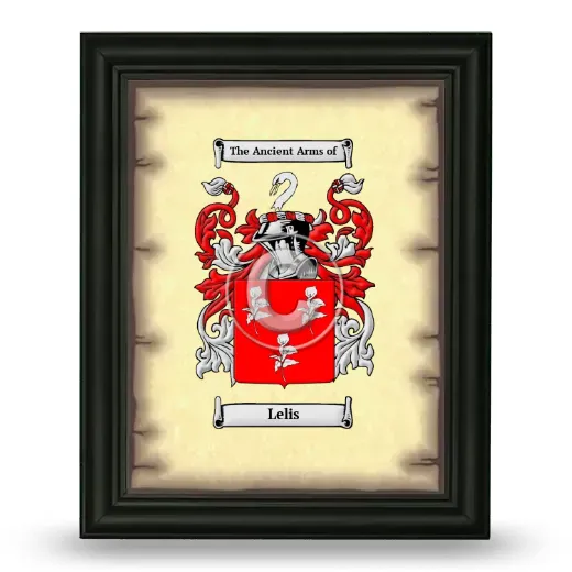 Lelis Coat of Arms Framed - Black