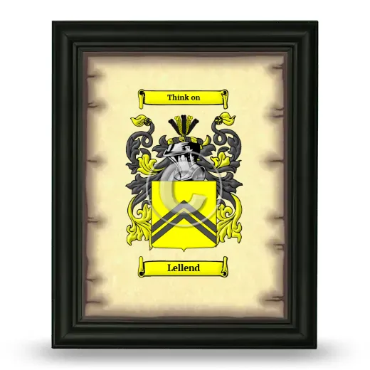 Lellend Coat of Arms Framed - Black
