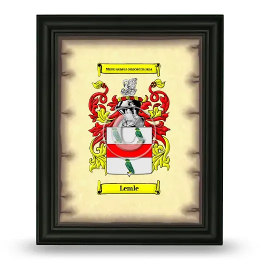 Lemle Coat of Arms Framed - Black