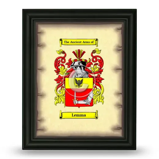 Lemma Coat of Arms Framed - Black