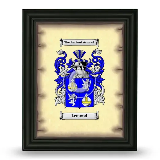 Lemond Coat of Arms Framed - Black