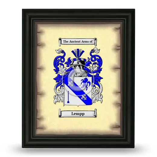 Lempp Coat of Arms Framed - Black