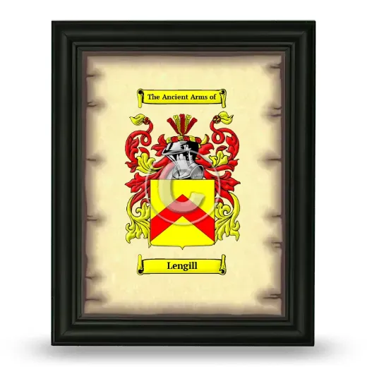 Lengill Coat of Arms Framed - Black