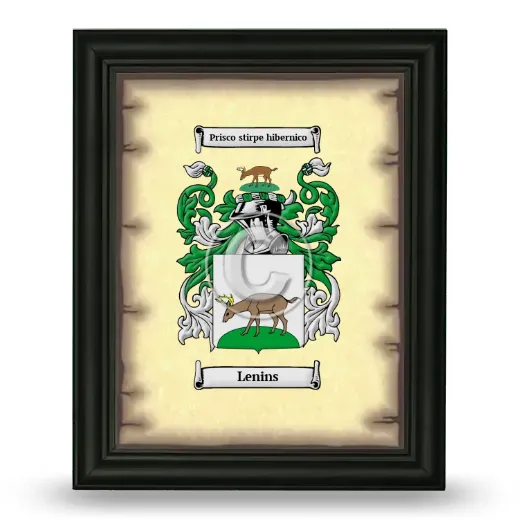 Lenins Coat of Arms Framed - Black