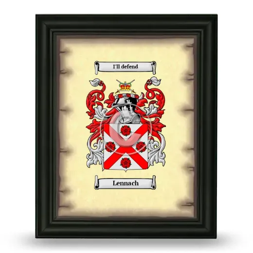 Lennach Coat of Arms Framed - Black