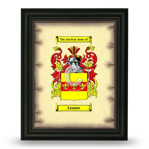 Lenner Coat of Arms Framed - Black