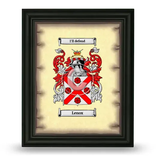Lenox Coat of Arms Framed - Black