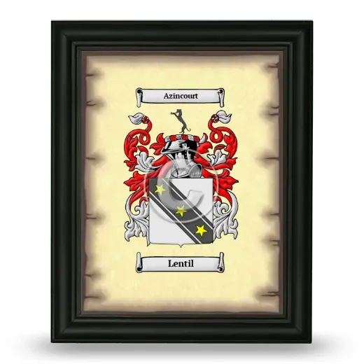 Lentil Coat of Arms Framed - Black