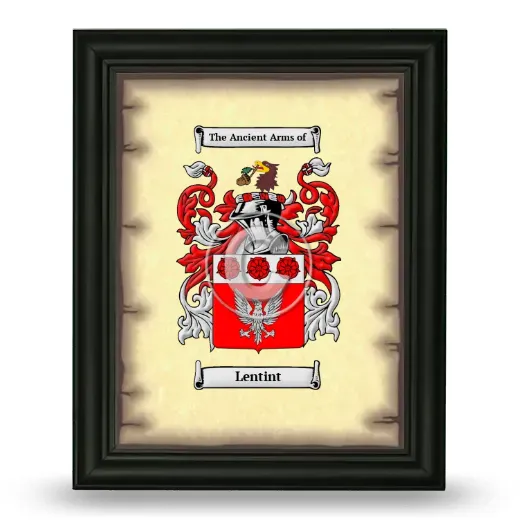 Lentint Coat of Arms Framed - Black