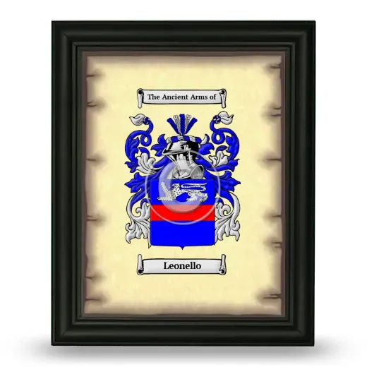 Leonello Coat of Arms Framed - Black
